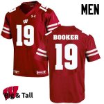Men's Wisconsin Badgers NCAA #9 Titus Booker Red Authentic Under Armour Big & Tall Stitched College Football Jersey JY31X60NS